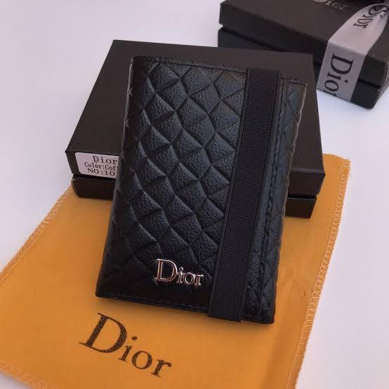 Dior Quilted Men's Slim Wallet & Card Holder