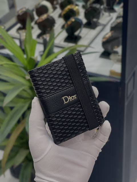 Dior Quilted Men's Slim Wallet & Card Holder