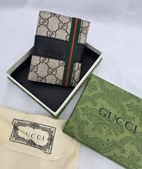 Premium GG Supreme Monogram Men's Card Case Wallet with Signature Web Stripe